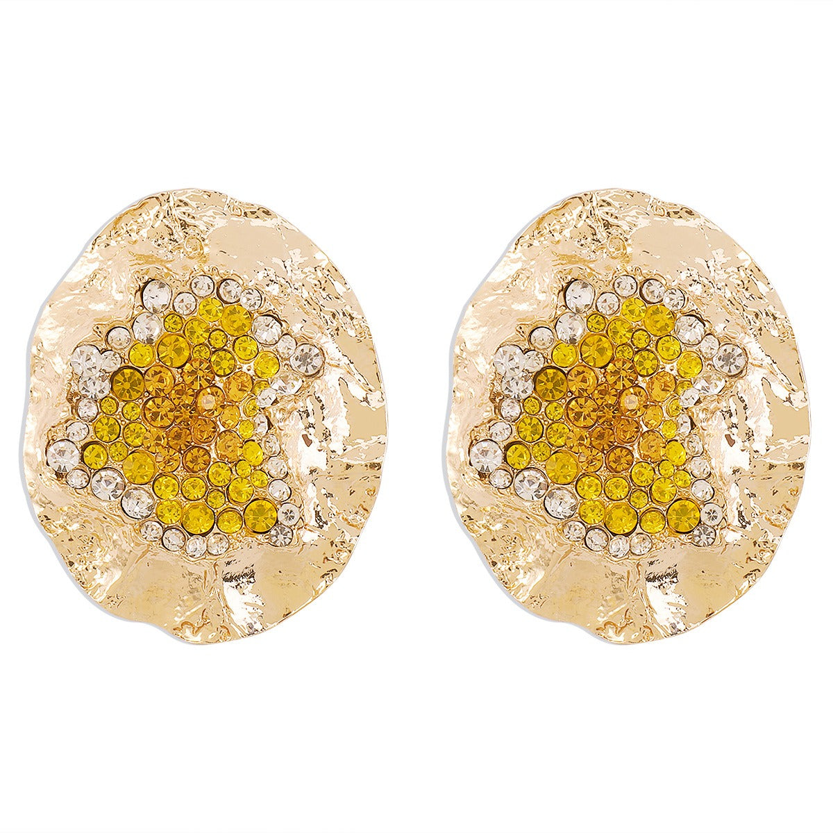 Exaggerated Temperament Irregular Round Earrings for Woman