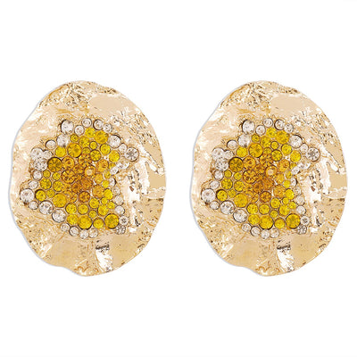 Exaggerated Temperament Irregular Round Earrings for Woman