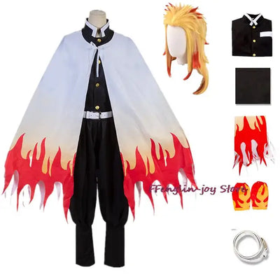 Anime Rengoku Kyoujurou Cosplay Costume Kimono Uniform Halloween Carnival Christmas Party clothes