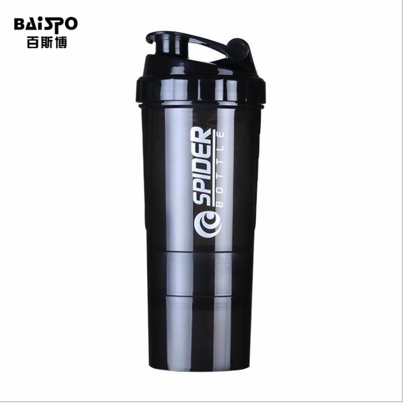 BAISPO Creative Protein Powder Shake  Mixing  Fitness Kettle  Sports Water Bottle