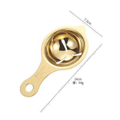 Titanium Plated Egg Separator 304 Stainless Steel Egg White Separator Yolk Protein Separator