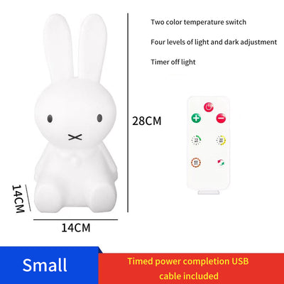 Rabbit Table Lamp Cartoon Lovely Bedside Bedroom Floor Lamp Living Room Glow Rabbit Rechargeable Night Lamp