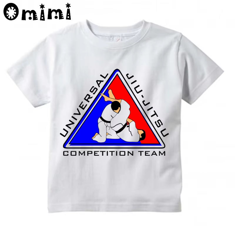 Kids Jiu Jitsu Design T Shirt Boys and Girls Great Casual Short Sleeve Tops Children'S Funny T-Shirt
