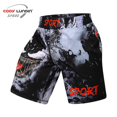 MMA T-Shirts + Muay Thai Shorts Sets Bjj Rashguard for Men Mma Shorts Kickboxing Boxing Clothes Compression Jiu Jitsu Gi T-Shirt
